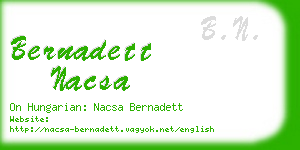 bernadett nacsa business card